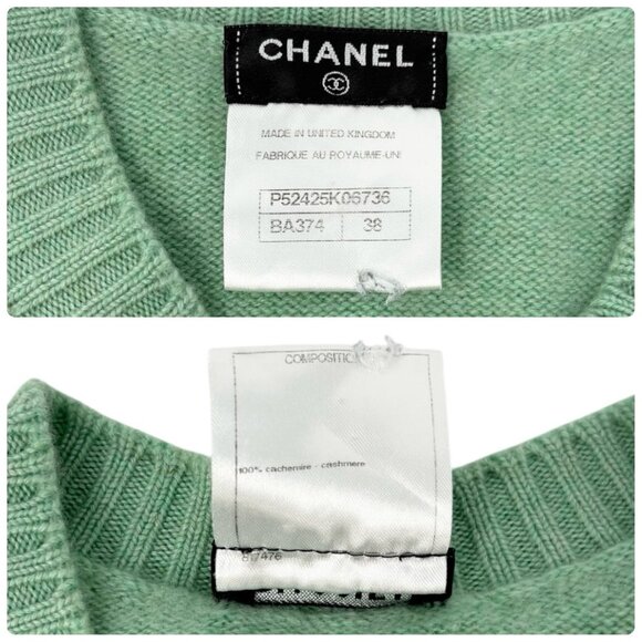 CHANEL Vintage P52425 CC Turnlock Logo Knit Cardigan Dress #38 Cashmere [106211] - Picture 13 of 13